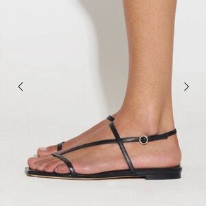 AEYDE Ella Sandal Black Nappa Size 36.5